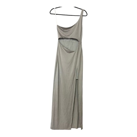 Superdown Eria Maxi Dress One Shoulder with Cutout in Light Grey Size XS - Picture 4 of 8